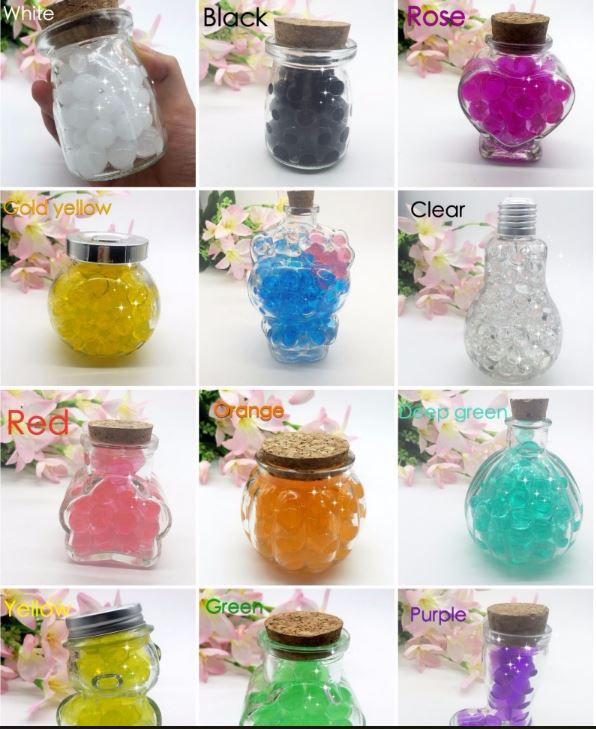 Set 12 Colori Perle d'Acqua Decorative JEYEFFE – 12 Bustine da 5g per Vasi, Fiori e Centrotavola | Atossiche