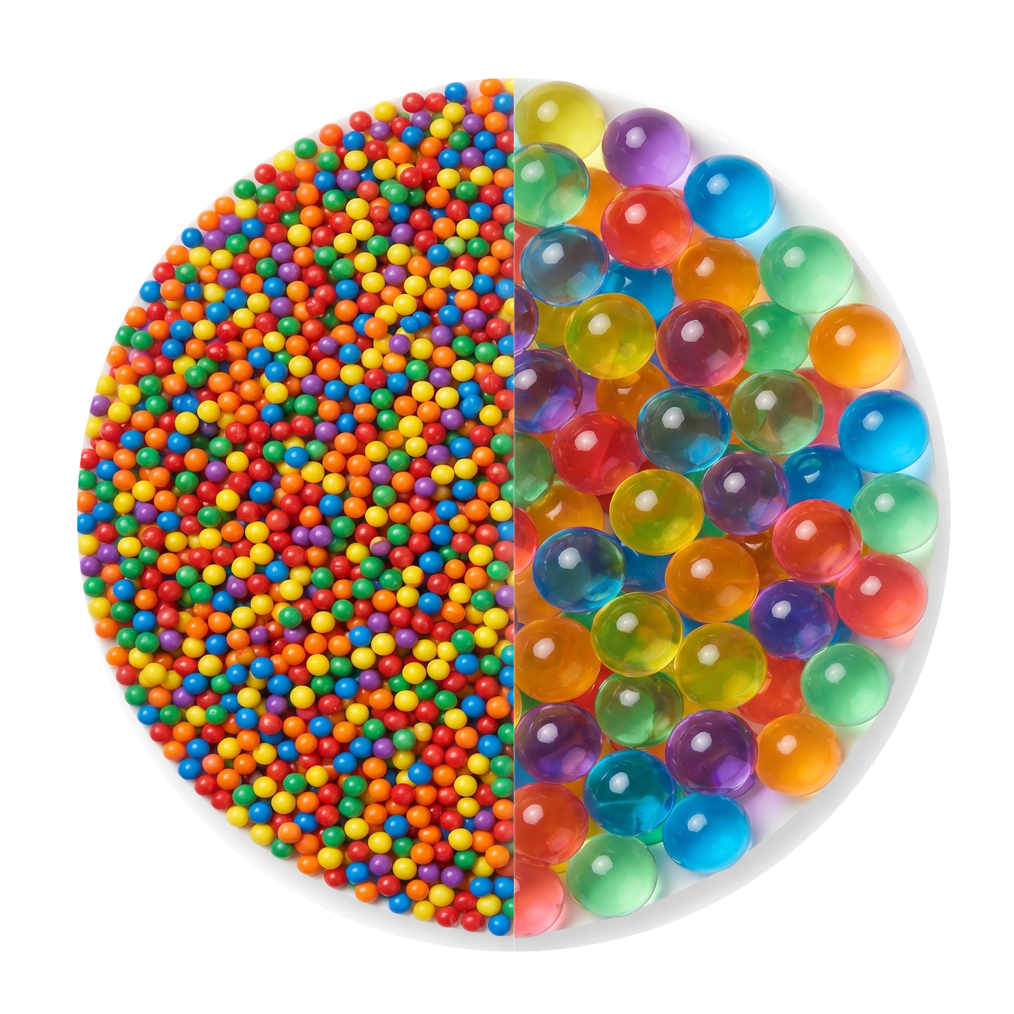 Perle d'acqua decorative multicolore grandi per centrotavola