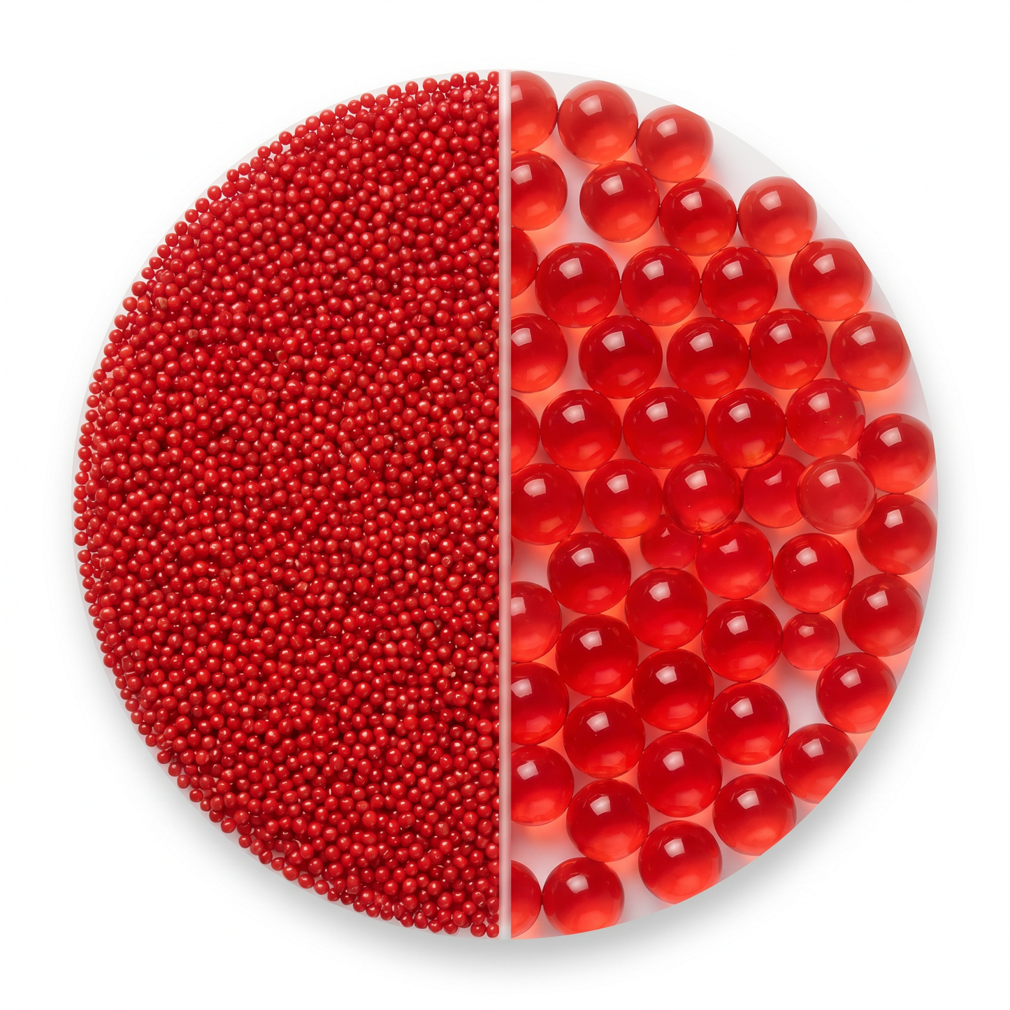 Perle d'acqua decorative rosse grandi per decorazioni eventi
