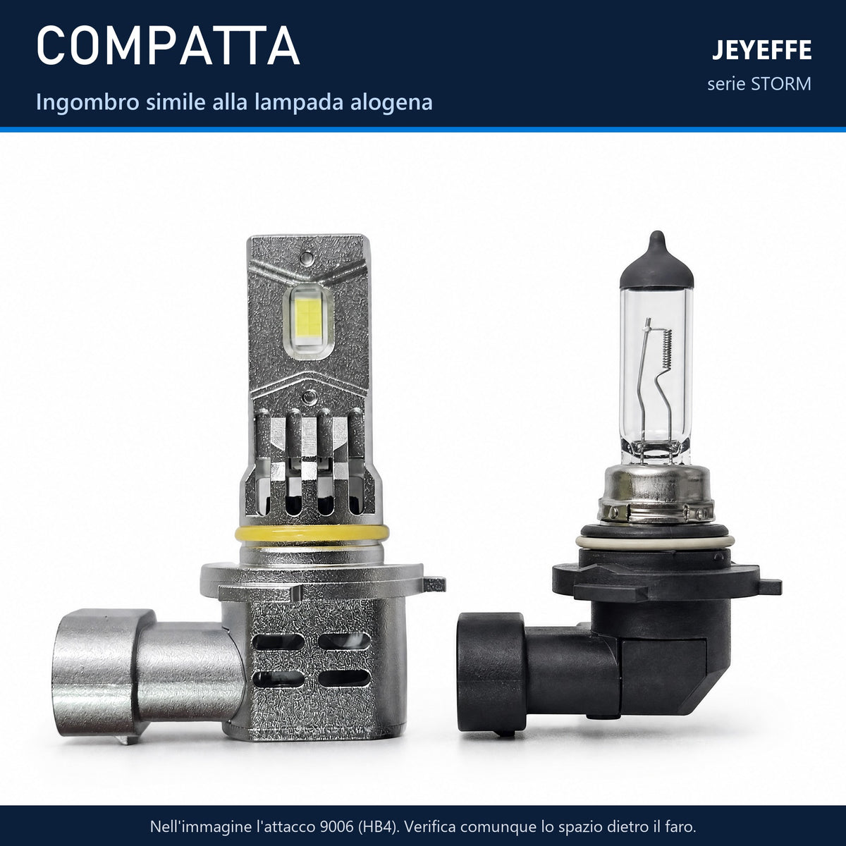 Lampada LED HB4 STORM compatta, entra nel coprifaro