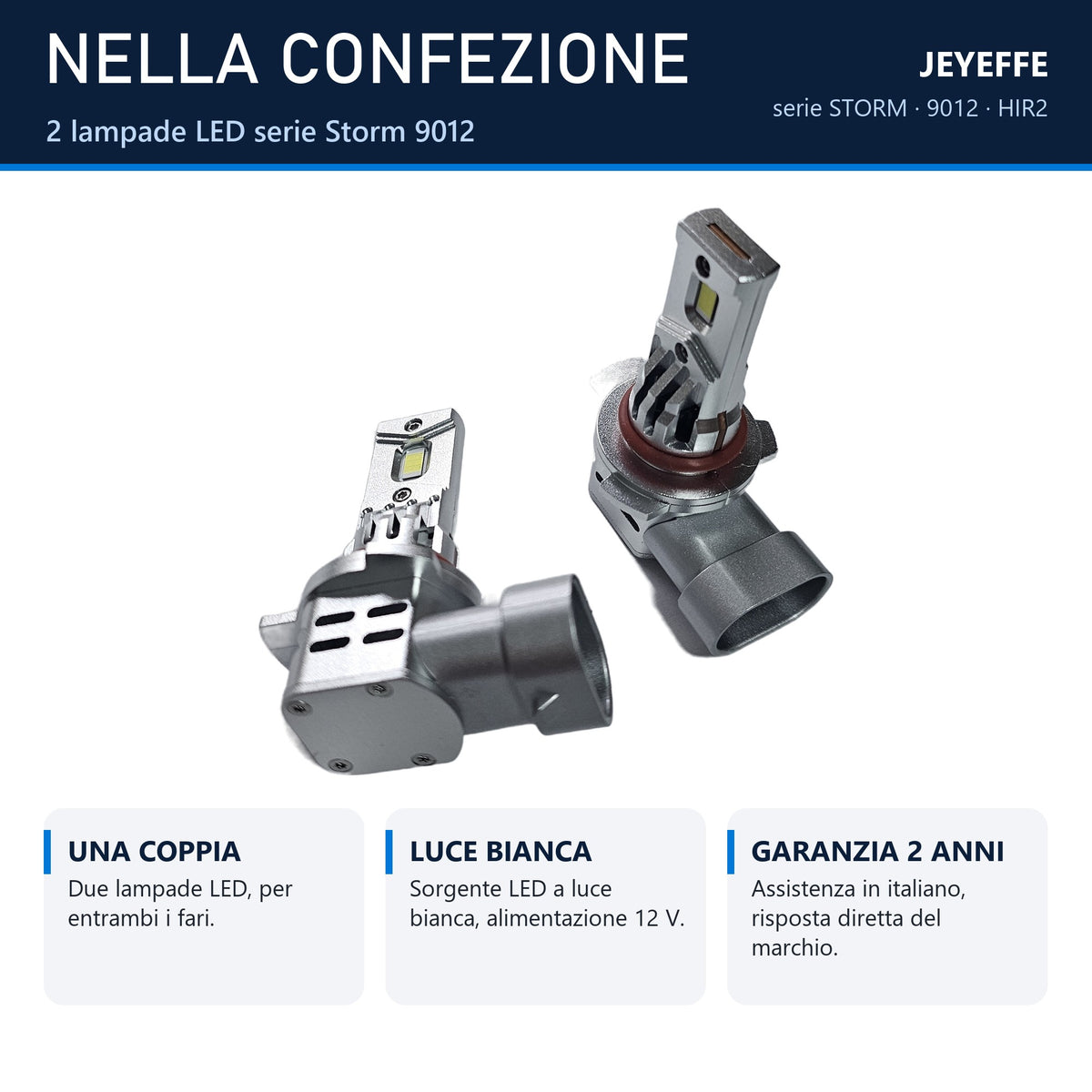 Confezione del kit LED HIR2 JEYEFFE STORM