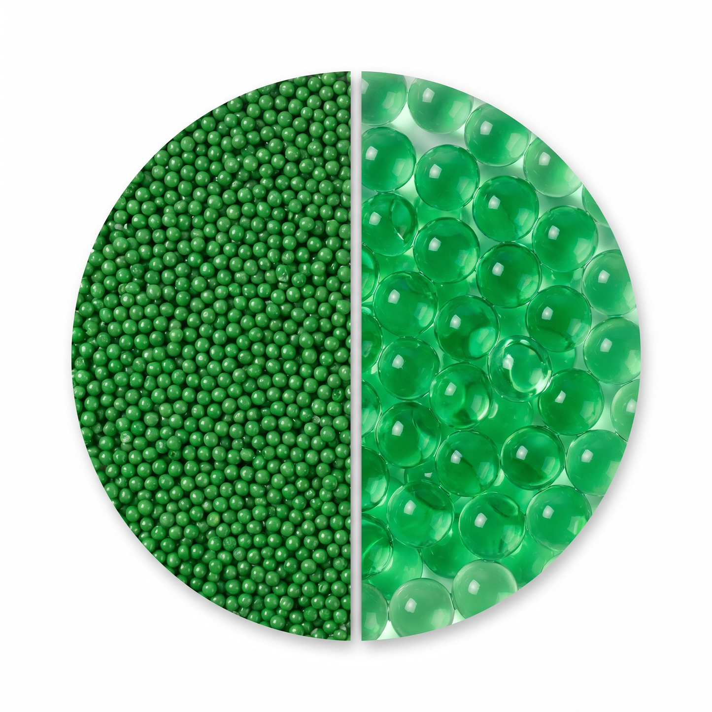Perle d'acqua decorative verdi grandi per centrotavola